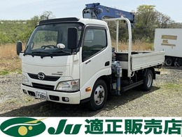 日野自動車 デュトロ タダノ三段クレーン付平ボディ 4WD 積載2000kg 5MT アイドリングストップ