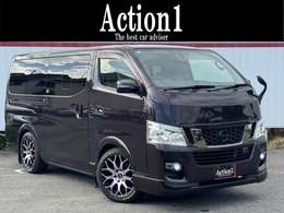 日産 NV350キャラバン 2.5 プレミアムGX ロングボディ ディーゼルターボ 4WD ディーゼルターボ　アルパイン後席モニター