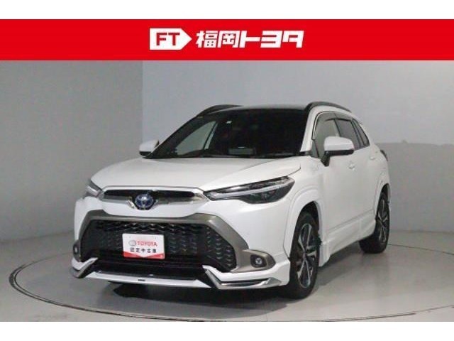 ディスプレイオーディオ、パノラミックビューモニター、ワンオーナー、ステアリングヒーター、クルーズコントロール、ETC、衝突被害軽減システムが付いた安心のカローラクロスHEV！！