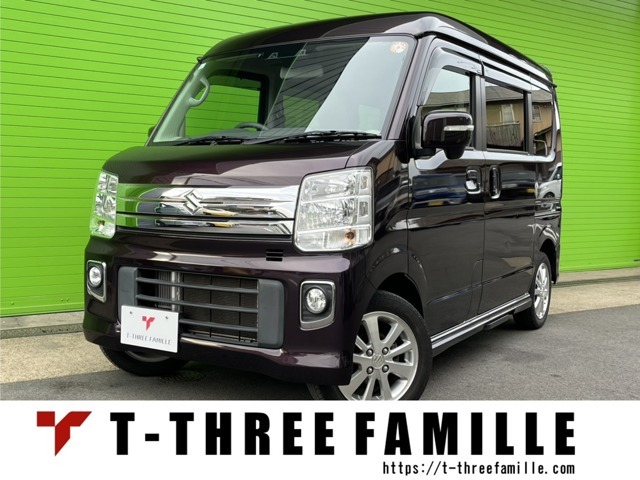 人気のエブリィ入庫しました♪オートステップ、スズキセーフティサポート、純正ナビ、フルセグ、両側電動スライドドアと装備が充実の1台です♪