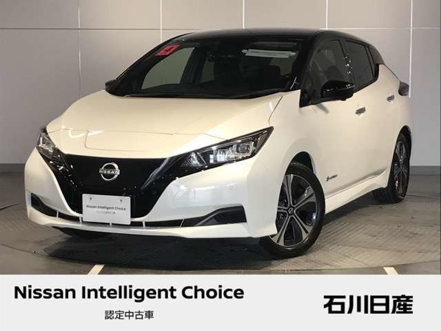 リーフ　X 　Vセレクション　40Kwh　12セグメント　当社試乗車　入庫しました♪　ボディ色はブリリアントホワイトパール　スーパーブラック2トーンです☆