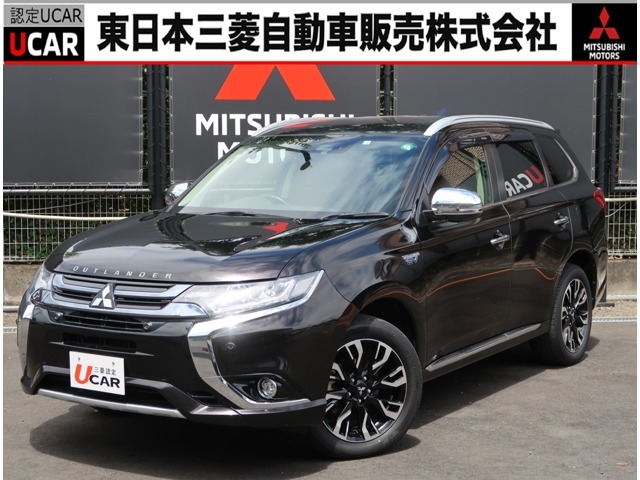 平成30年式　三菱【アウトランダーPHEV】Gプレミアム　5人乗り　4WD　ルビーブラックパール　純正ナビ　フルセグ　ETC　全周囲カメラ　衝突被害軽減ブレーキ　後側方車両検知警報　ワンオーナー　禁煙