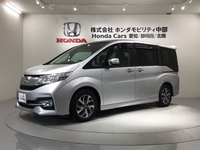 全国納車可 第三者機関証明書付 Honda SENSING 1年保証 ナビVXM-155VFNi フルセグ Rカメラ CD録音 DVD ドラレコ ETC VSA装備のステップワゴン スパーダ入庫！