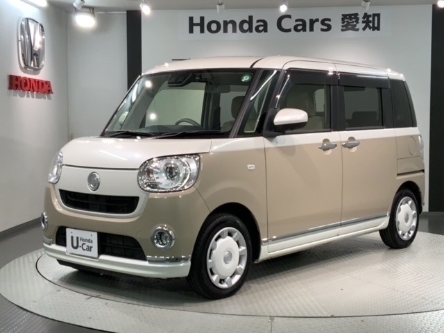 全国納車可 第三者機関証明書付 2ト-ン 1年保証 純正ナビ TV Rカメラ マルチビュ- BTオ-ディオ DVD ドラレコ 衝突軽減B シ-トヒ-タ- ETC LEDライト AAC装備のダイハツのムーヴキャンバス GメイクアップVS SAIII入庫！