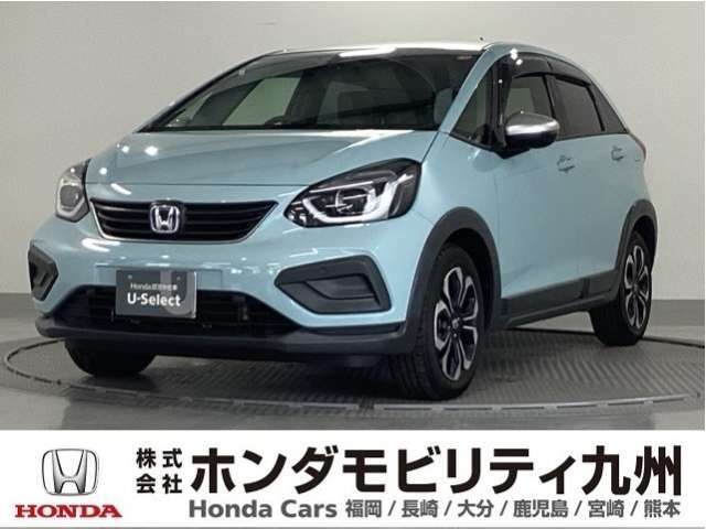 フィット　e：HEVクロスターです！純正メモリーナビ、衝突低減ブレーキ、ドラレコ、リアカメラ、LEDヘッド、純正16インチアルミホイール他、充実しています！