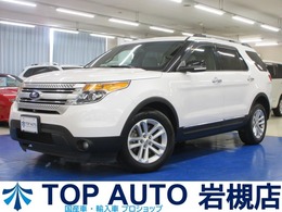フォード エクスプローラー XLT エコブースト ベージュ本革　社外メモリーナビ　フルセグ