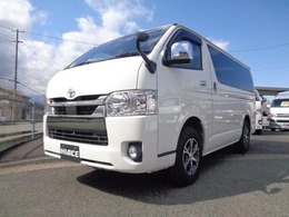 トヨタ ハイエースバン 2.8 スーパーGL ダークプライムII ロングボディ ディーゼルターボ 4WD アルパインワイドナビ＆TV＆Bモニター