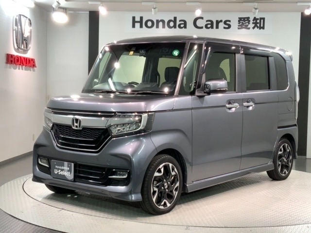全国納車可 第三者機関証明書付 1年保証 ナビ フルセグRカメラ CD録音 DVD ドラレコ シ-トヒ-タ-ETC LEDライト 両側電動ドア装備のN-BOXカスタム GLターボホンダセンシング入庫！