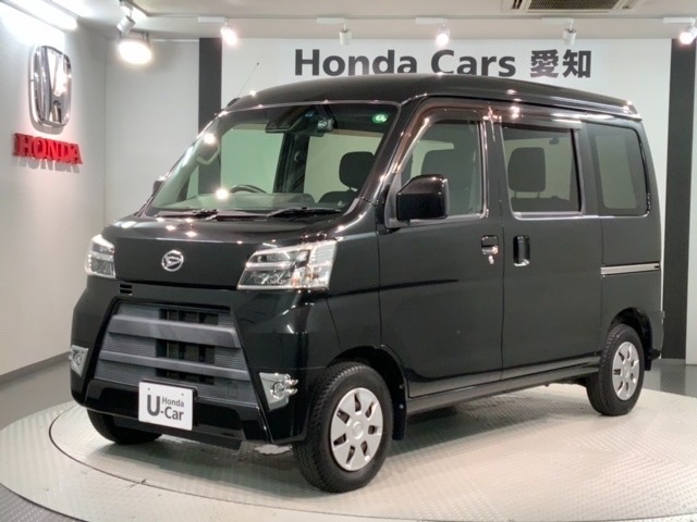 全国納車可 第三者機関証明書付 1年保証 BTオ-ディオDVD ドラレコ 衝突軽減B LEDライト 横滑り防止 キ-レス 整備記録簿 ドアバイザ-装備のダイハツのハイゼットカーゴ クルーズSAIII入庫！