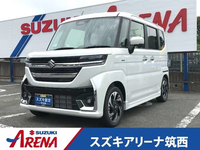 ご覧いただきましてありがとうございます！存在感を強めた、際立つスタイル！スペーシアカスタムXS入庫しました！純正フルエアロ仕様のブラックパール色です！