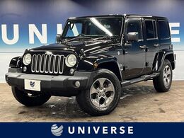 ジープ ラングラー アンリミテッド サハラ 4WD 革シート シートヒータ― ナビ リアカメラ