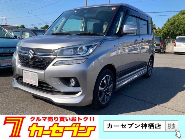 【カーセブン神栖店】 平成30年式 　スズキ　ソリオ「HYBRID　MV」 シルバー系　走行距離：5万4千キロ ★1ヶ月又は1千キロ保証付★　　車検整備付き