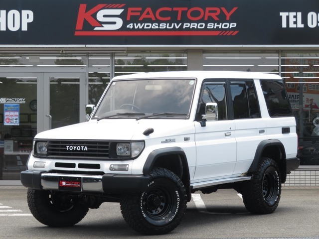 ランクル78プラド！後期3.0DT！SXワイド！4速AT！全塗装済！リフトUP！2インチUP！sh買いホイール！BF/ATタイヤ！新品シートカバー3列！