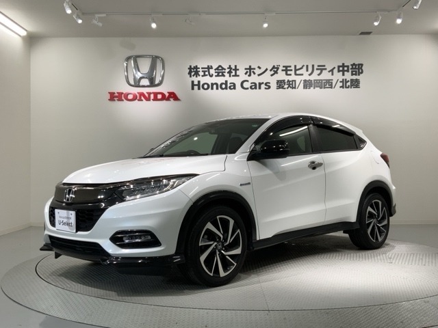 全国納車可 第三者機関証明書付 1年保証 ナビVXM-187VFNi フルセグ Rカメラ CD録音 BTオ-ディオ DVD ETC LEDライト装備のヴェゼルハイブリッド RSホンダセンシング入庫！