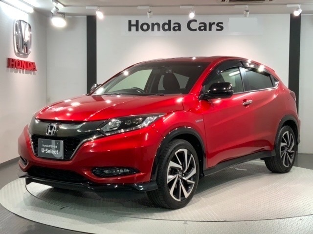 全国納車可 第三者機関証明書付 1年保証 ナビVXM-175VFEi フルセグRカメラ CD録音 BTオ-ディオ DVDドラレコ ETC VSA装備のヴェゼル ハイブリッドRS・ホンダセンシング入庫！
