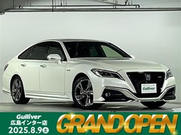 トヨタ クラウン ハイブリッド 2.5 RS サンルーフ 黒革シート 純正ナビ LED ETC