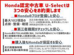 Hondaのプロがしっかり整備しております。ご安心してお乗りいただけます。ぜひ実際にご覧になっていただければと思います！