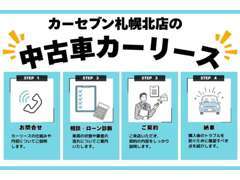 中古車リースは簡単4ステップ！オンライン商談でもご案内可能です★