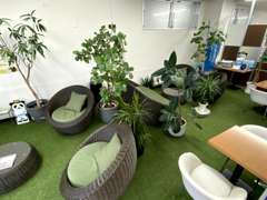 ゆったりとした商談スペース。