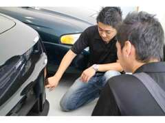 車輌販売以外にも修理や鈑金・車検もお気軽に御相談下さい。