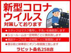 一定時間ごとに換気と除菌をしてウイルス対策営業しております。