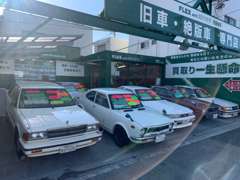 【旧車・絶版車のことはお任せください】専門店ならではの豊富な在庫です！世田谷店では1980年代車をメインに展示しております。