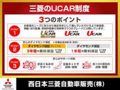 三菱UCAR保証は全国の三菱ディーラーで保証修理などご対応させて頂きますのでご安心下さい。