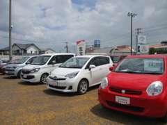 広々とした展示場でお探しのお車や気になるお車をじっくりご覧いただけます。