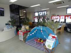 ゆったり空間のショールーム！キッズコーナーもあり、お子様も安心！