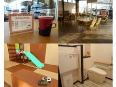 店内もカフェのような店舗を目指し綺麗に心がけています(*^^*)キッズスペースもありお子様連れのお客様も安心いただけます！