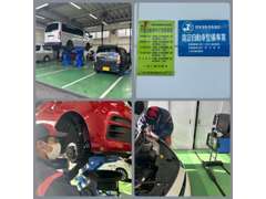 納車前点検で安心！ご購入後も安心！国家指定工場（2-2352）を併設！ディーラー工場整備士経験者5名在籍しております！