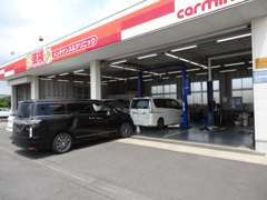 大型整備工場完備！車検、点検もおまかせ下さい！おクルマを国家整備士が入念に点検してお渡しいたします！