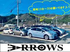 軽自動車から普通自動車、スポーツカー多種多様なお車を常時10台～20台置いております♪