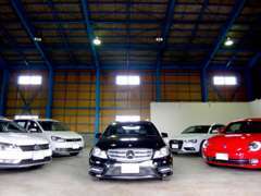 メルセデス・ベンツ、BMW、アウディ、フォルクスワーゲンなど国内人気も高い輸入車を室内展示で販売しております。