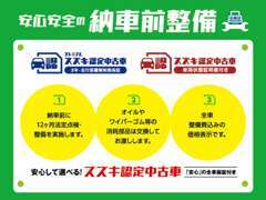 全車保証付き。ご納車前に、弊社サービス工場でしっかり点検整備いたします。アフターサービスもお任せください。