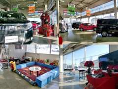 ショールームには話題の新型車を展示中！エスクァイアやアクアなど、ごゆっくりとご覧下さい。キッズスペース完備しております！