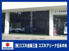 民間車検工場併設し、整備士常駐しています。ご購入後のもしもの時はもちろんの事、点検・車検もお任せ下さい。