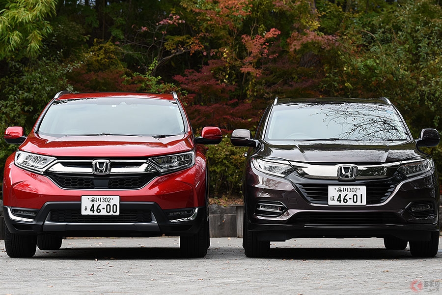 ホンダの人気suv 新型 Cr V と ヴェゼル の悩ましい違いとは くるまのニュース 自動車情報サイト 新車 中古車 Carview