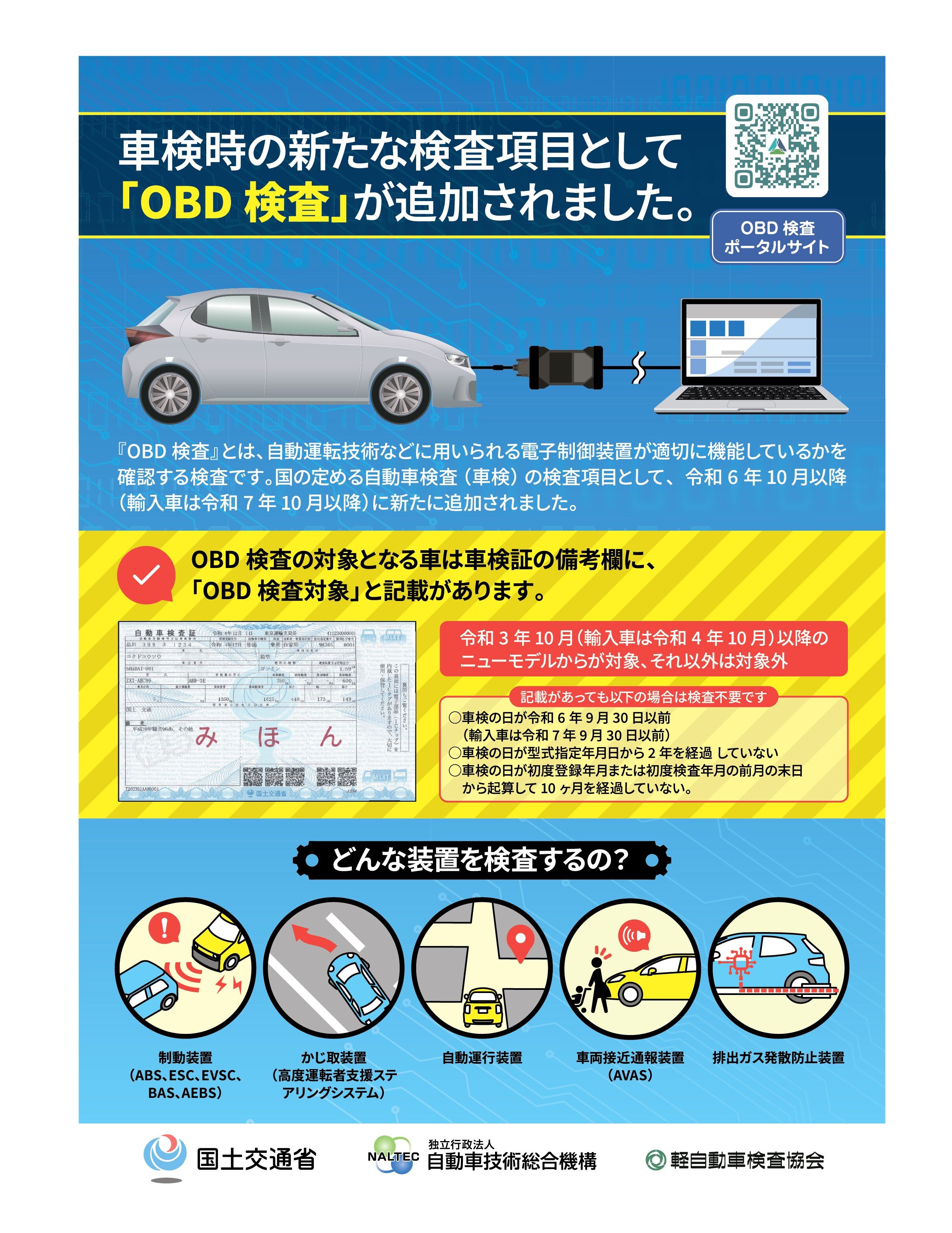 「OBD検査」2024年10月1日スタート　対象車種や検査用スキャンツールを紹介