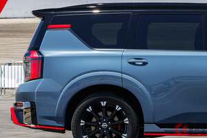 日産の新「フラッグシップSUV」発表！ 「専用装備」＆“史上最強エンジン”の歴代初「NISMO」も登場！ “ゴツ顔”の本格オフロード仕様もカッコイイ！ 豪華な「アルマーダ」米国で発売へ！