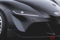 トヨタ新「GRスープラ“スーパーカー”」初公開！ レクサスの「5リッターV8」搭載×迫力リアウィング採用！ 2026年参戦のスーパーマシンが豪州のレースイベントに登場