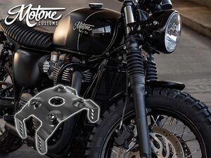 タイヤオーバーサイズ化の必須アイテム／トライアンフ モダンクラシックシリーズに適合するフロントフェンダーステーが Motone から登場