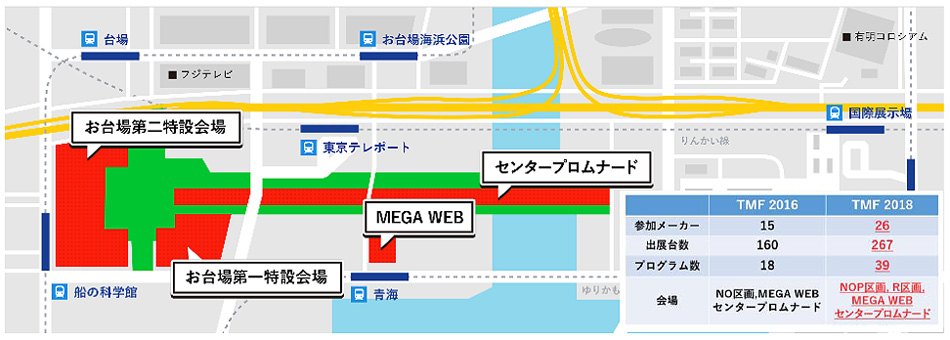 10月6日～8日に台場で開催される「東京モーターフェス2018」の内容が決定