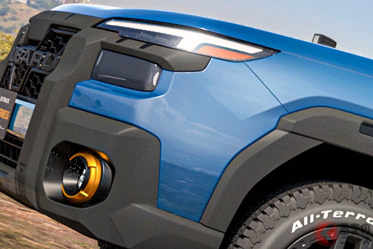 スバルが“新”「アウトバック」公開!? カクカクデザイン＆「SUBARU」文字ロゴがイイ！ 260馬力の高性能「水平対向エンジン」搭載？ 「ウィルダネス プロトタイプ」JMS2025展示へ
