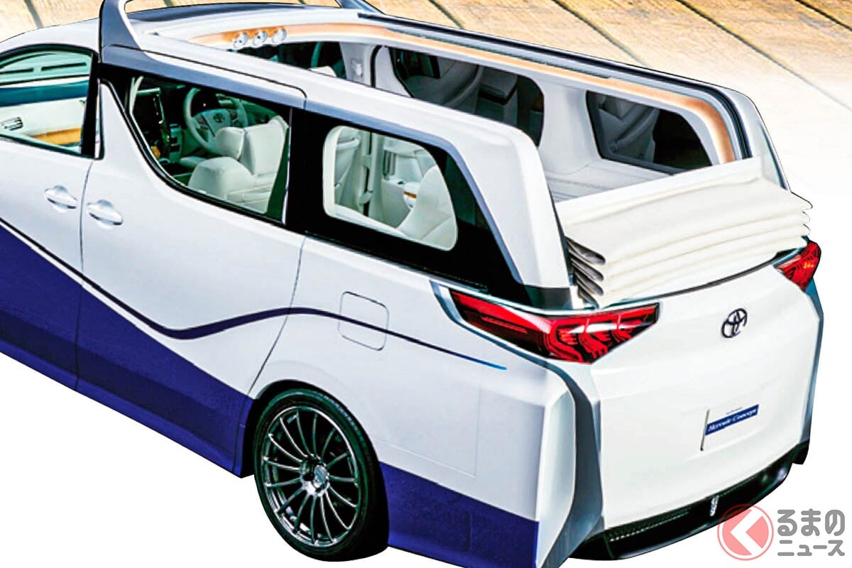 トヨタ「アルファード“オープンカー”」!? “ながーーい”ボディ＆“超豪華”内装の「エルキュール」！ 鉄仮面フェイス採用の「陸のクルーザー」どんなモデル？