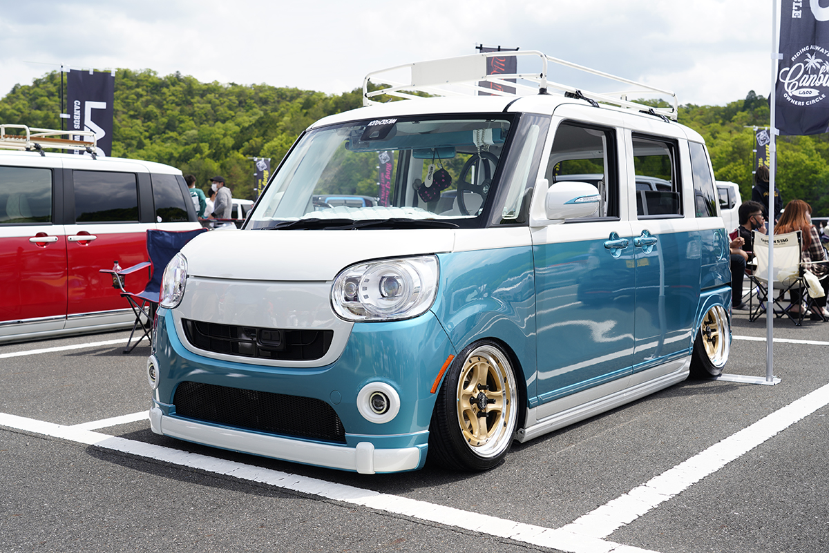 純白の室内が眩しい ポップなカスタムを極めたムーブキャンバスに拍手 King Of K Car Meeting Auto Messe Web 自動車情報サイト 新車 中古車 Carview