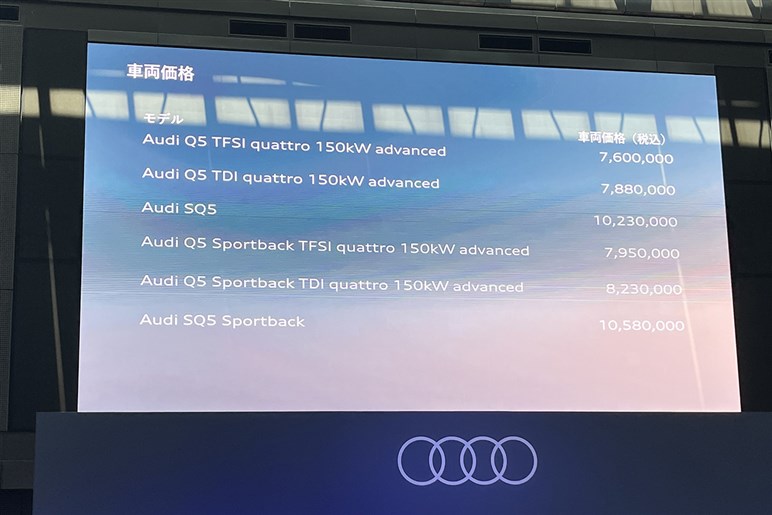 【8年ぶりのモデルチェンジ】アウディ新型「Q5」シリーズが日本デビュー。300台限定の特別仕様車を設定…価格は760万円から
