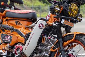 カフェカブ史上最多、4年連続1位獲得のカスタム盛り盛りイジリ倒したホンダ「CT125・ハンターカブ」がコレだ!!