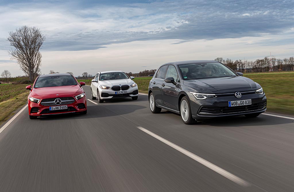 比較試乗】「VWゴルフ vs メルセデス・ベンツ Aクラス vs BMW・1