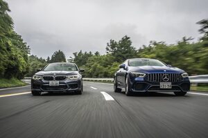 メルセデスAMG GT 4ドア クーペ 対 BMW M5！ 600ps級の4ドアクーペを徹底比較【動画レポート】